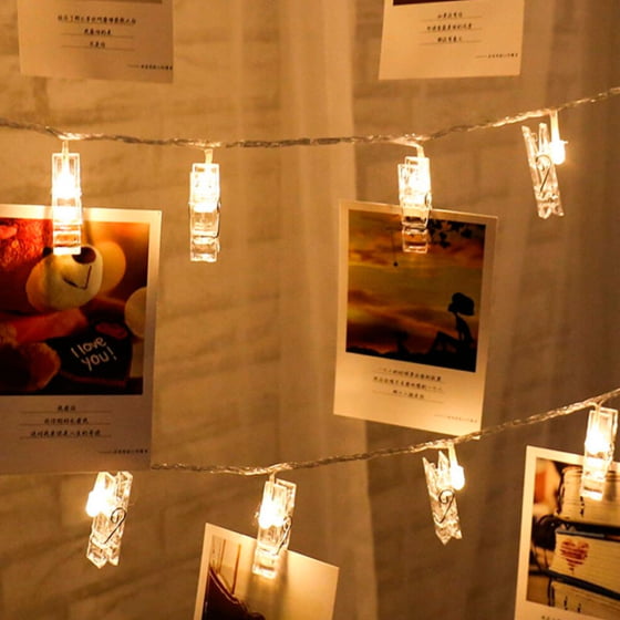 Varal de Led Pisca Prendedor 3,6 Metros para Fotos