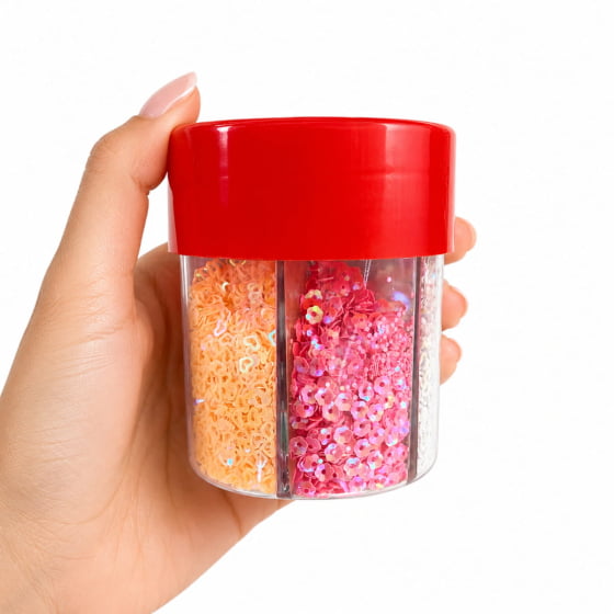 Pote Mini Lantejoulas Sortidas 6 Cores