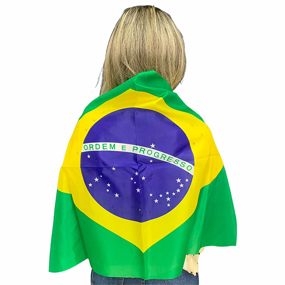 Bandeira do Brasil Tecido Média 60 cm x 95 cm