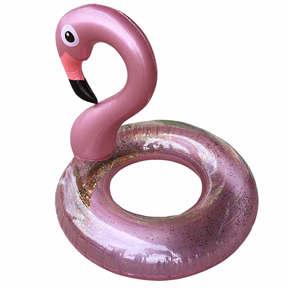 Boia Inflável Flamingo 77 cm com Glitter