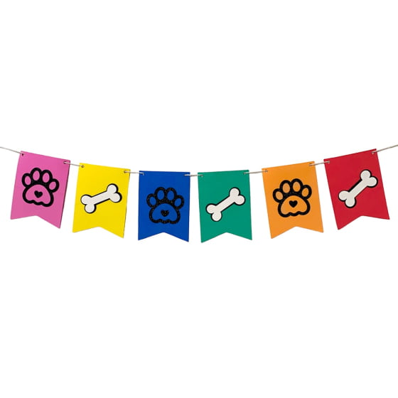 Enfeite Bandeirinha Decorativa Cachorrinhos