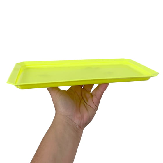 Kit 3 Bandejas Retangular 30x16 Cm Decoração Festa Neon