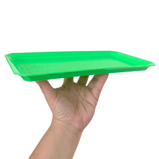 Kit 3 Bandejas Retangular 30x16 Cm Decoração Festa Neon