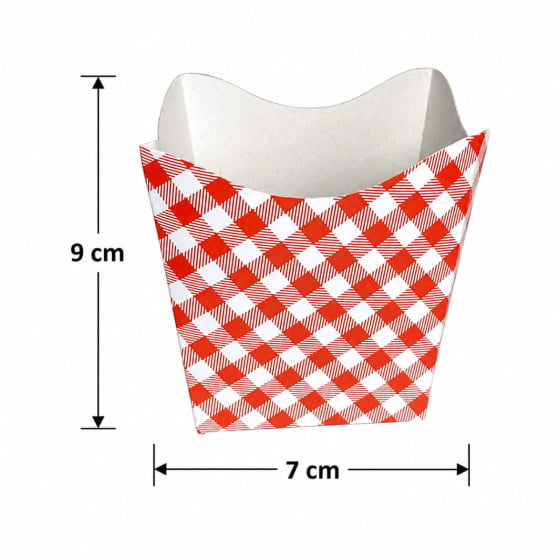 Cachepot de Papel Cartonado Xadrez 10 Unidades