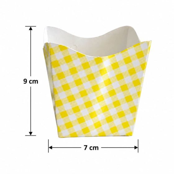 Cachepot de Papel Cartonado Xadrez 10 Unidades