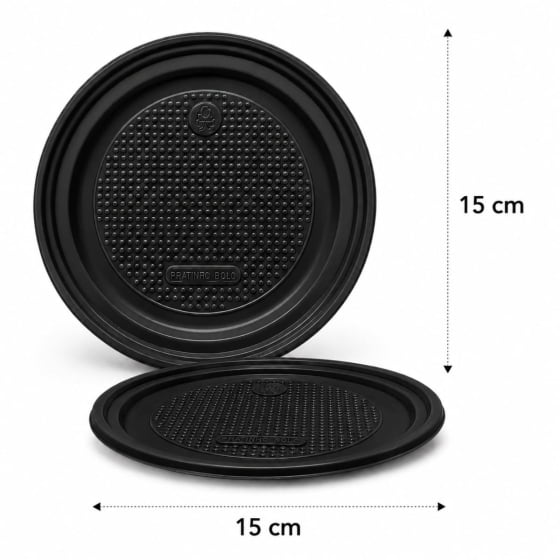 Prato de Bolo Descartável 15 cm Escolha a Cor - 10 unidades