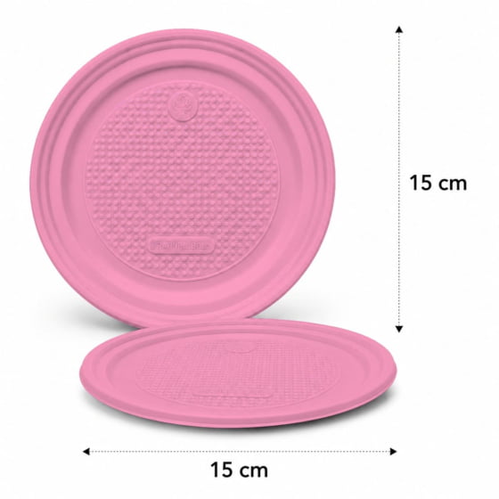 Prato de Bolo Descartável 15 cm Escolha a Cor - 10 unidades