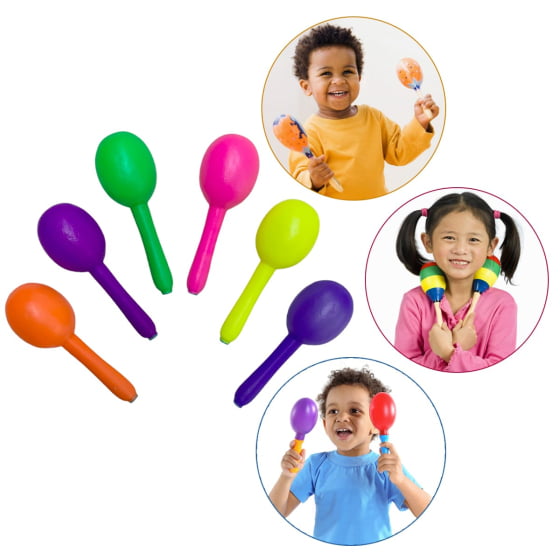 Maraca Chocalho De Plástico Colorida Kit Com 40 Melhor Preço