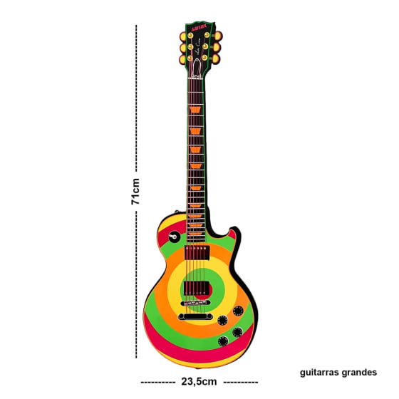Kit Guitarras Neon Festa Retrô Musical
