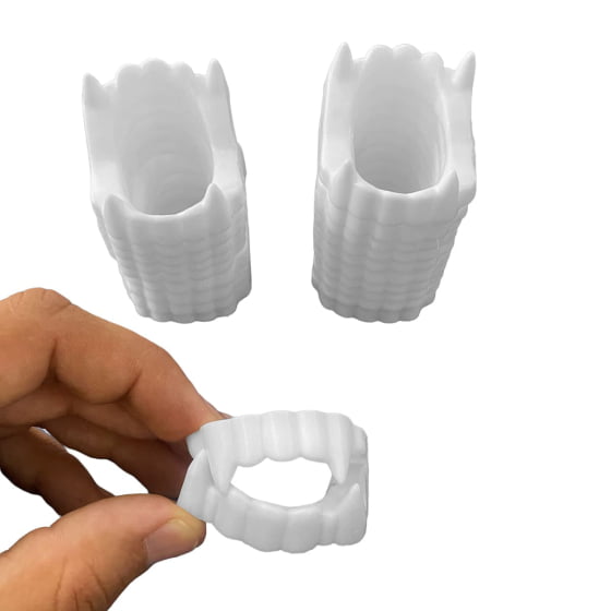 Dentadura De Vampiro Neon Halloween Lembrancinha Kit Com 40