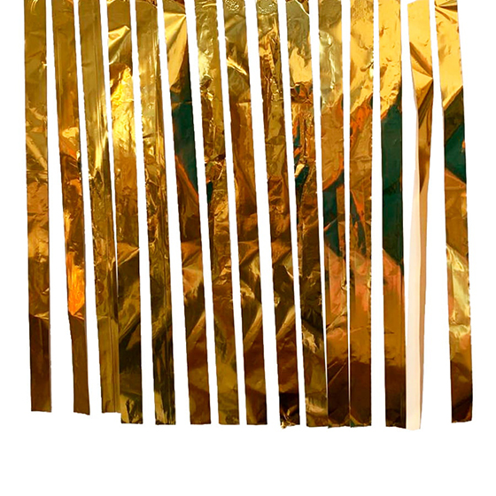 Varal de Fitas Metalizadas com 10 metros Dourado