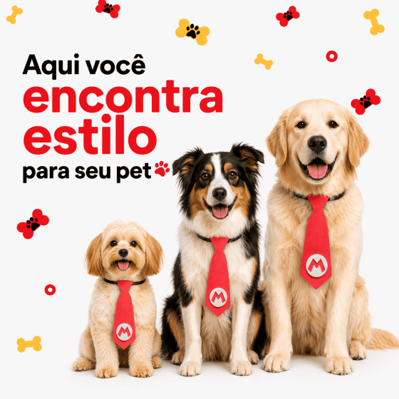 Gravatas Divertidas Para Pets - Pacote com 10 unidades