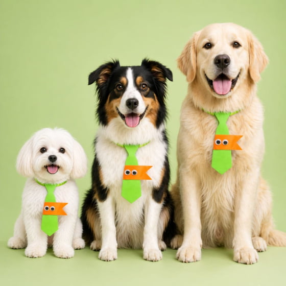 Gravatas Divertidas Para Pets - Pacote com 10 unidades