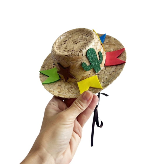 Kit Junino para Pets com Gravata e Chapéu
