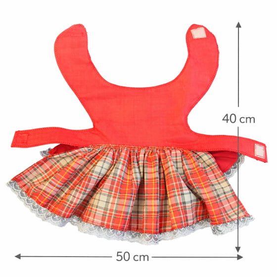 Vestido Junino Xadrez Pet Pequeno Porte