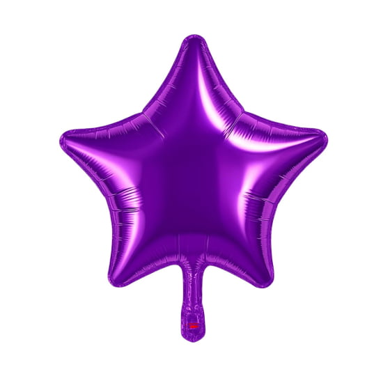 Balão Metalizado Estrela 18" polegadas Liso Escolha a Cor
