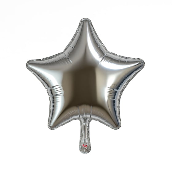 Balão Metalizado Estrela 18" polegadas Liso Escolha a Cor