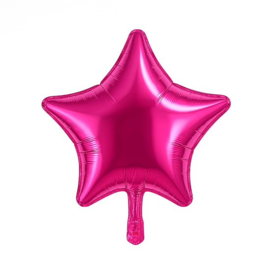 Balão Metalizado Estrela 18" polegadas Liso Escolha a Cor