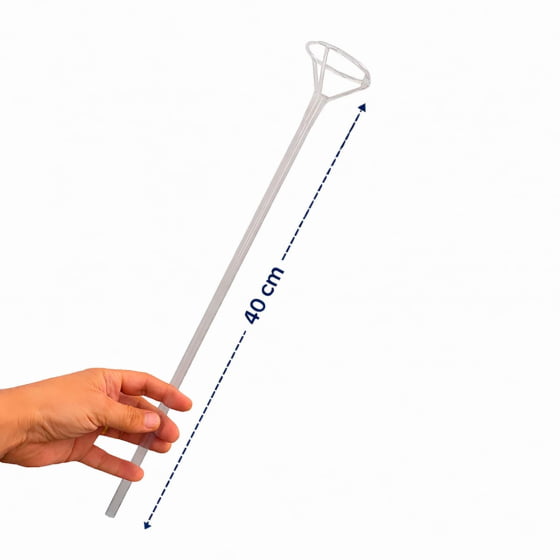Vareta de Plástico para Balões 40 cm Transparente