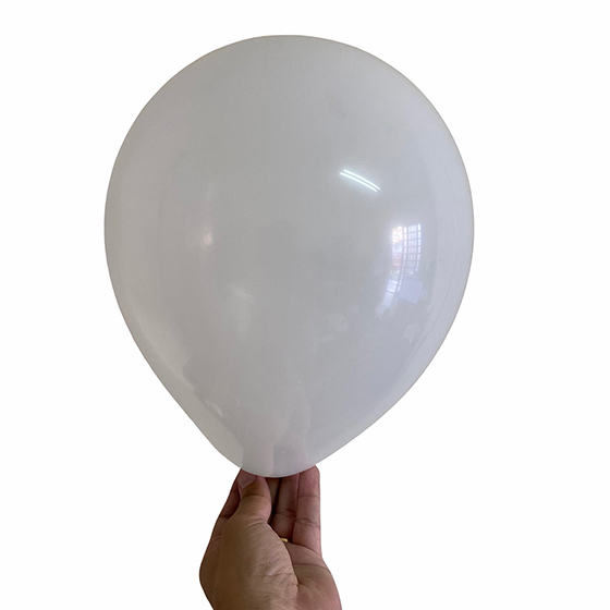 Balão Festball Liso Branco 9'' Polegadas - 50 unidades