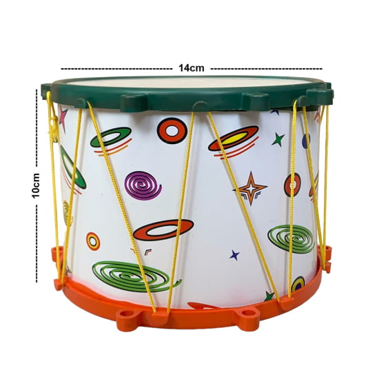 Instrumento Mini Bateria de Brinquedo Infantil 17 Peças