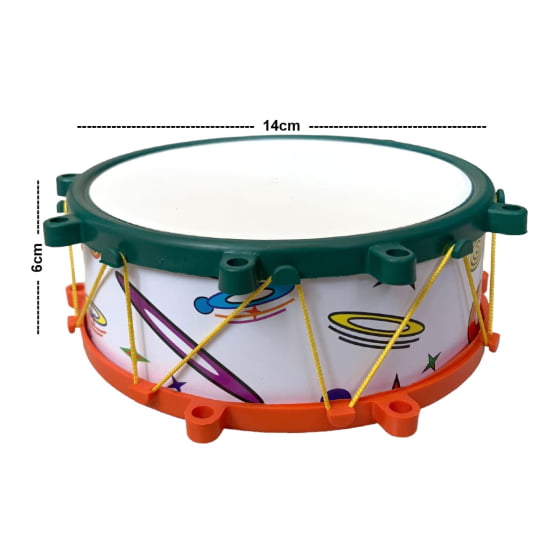 Instrumento Mini Bateria de Brinquedo Infantil 17 Peças