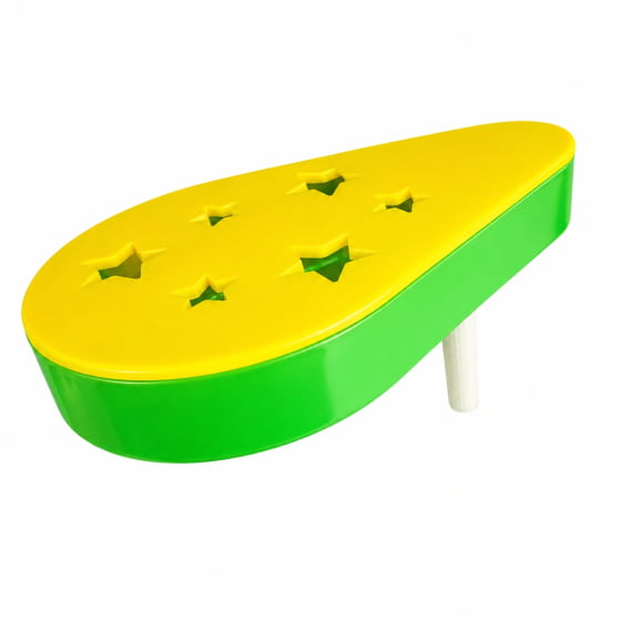 Reco Reco Takanakatraka Faz Barulho ao Girar Verde e Amarelo - Unidade