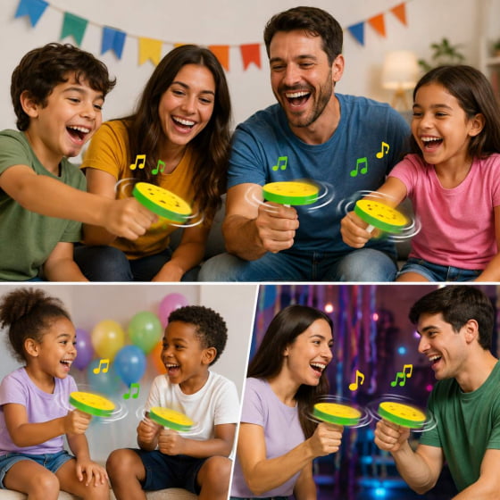 Reco Reco Takanakatraka Faz Barulho ao Girar Verde e Amarelo - Unidade