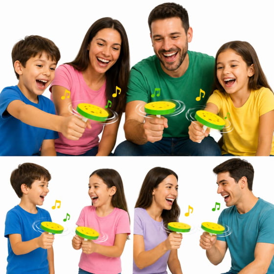 Reco Reco Takanakatraka Faz Barulho ao Girar Verde e Amarelo - Unidade