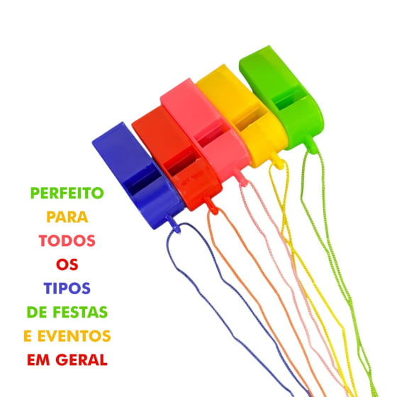 Kit Do Barulho Com 5 Maracas 12 Apitos Alegrar Sua Festa
