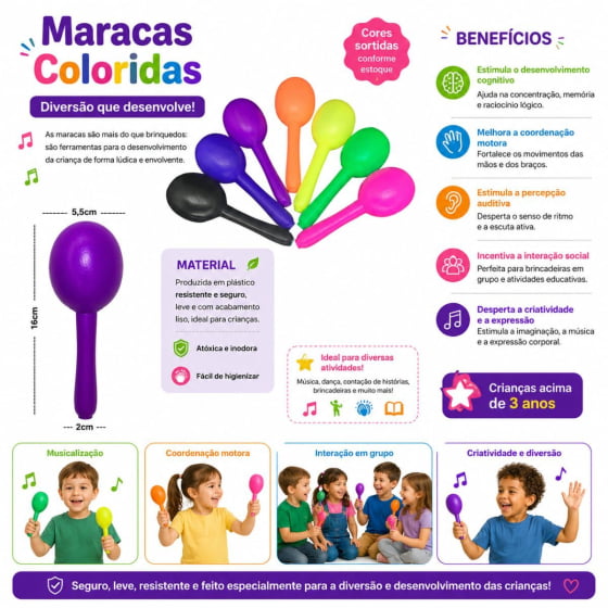 Kit Do Barulho Com Buzina Maracas Apitos Alegrar Sua Festa