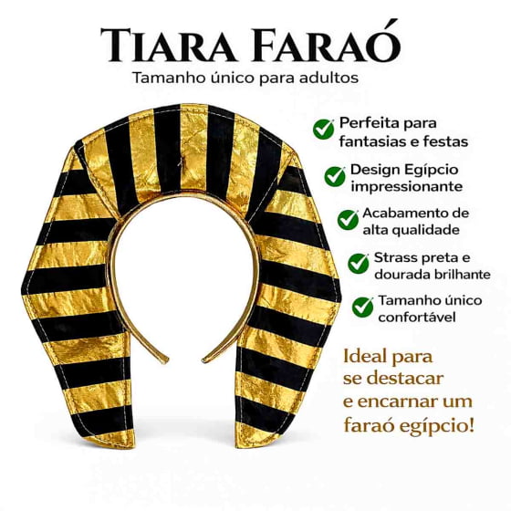 Acessório Cabelo Tiara Faraó Egipcio