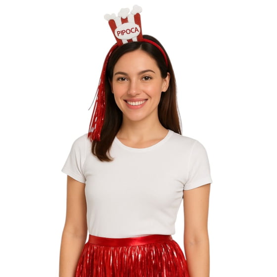 Acessório Carnaval Fantasia Tiara Pipoca
