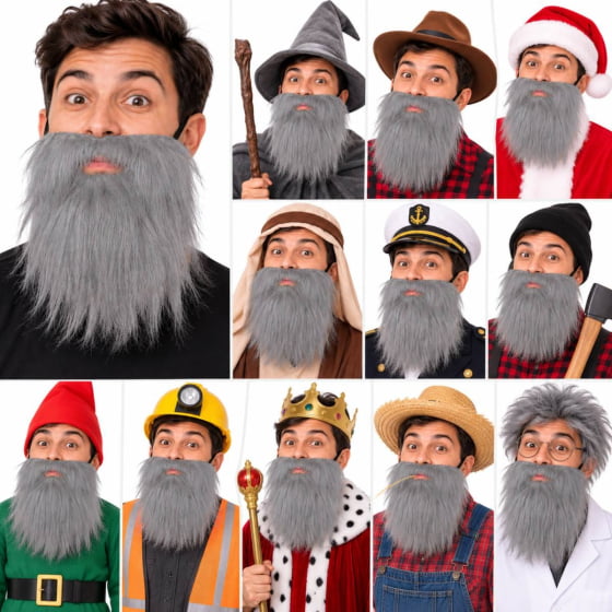 Barba Postiça para Fantasia Escolha a Cor