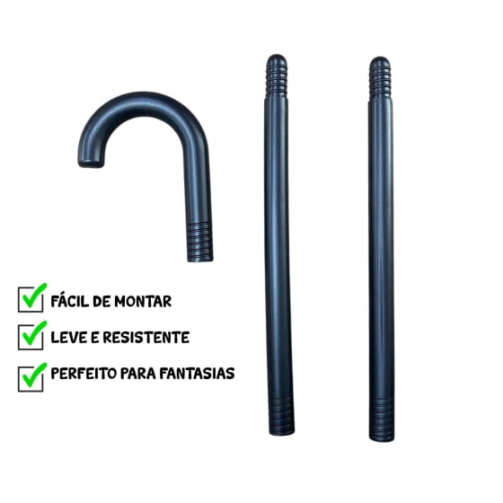 Bengala de Plástico 80 cm Desmontável