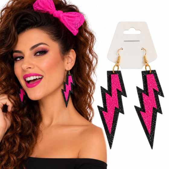 Brinco EVA Raio Fantasia Anos 80 Trend
