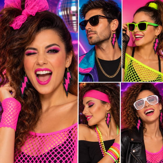 Brinco EVA Raio Fantasia Anos 80 Trend