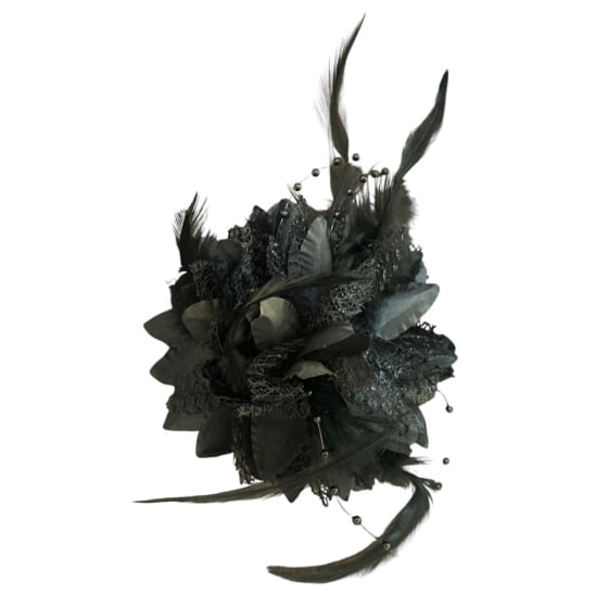Broche Presilha Flores e Penas Espanhola Fantasia Cosplay