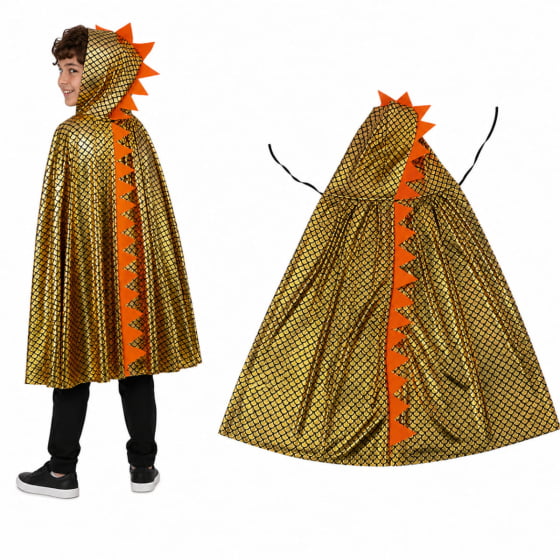 Capa Dinossauro Escama com Capuz Infantil Escolha Cor