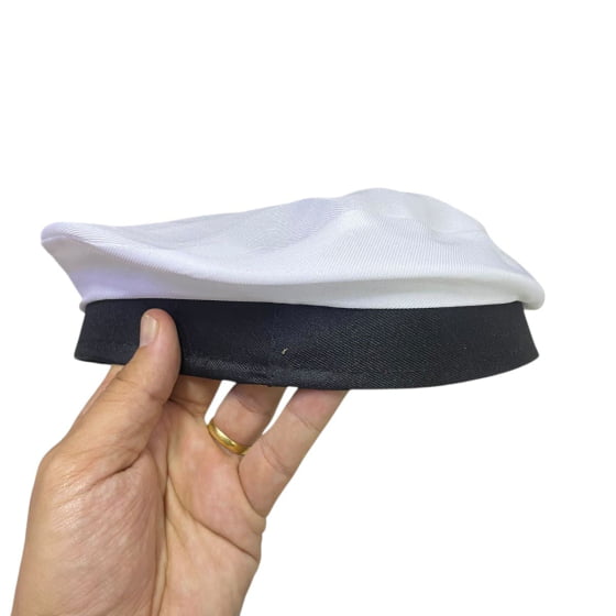 Chapéu Quepe de Marinheiro Luxo Fantasia Cosplay