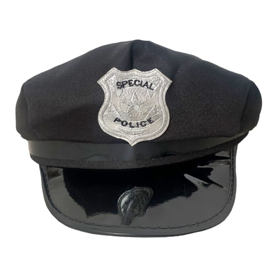 Chapéu Quepe Policial Acessório de Fantasia