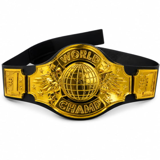 Cinturão Dourado Lutador Boxe Campeão Fantasia Carnaval