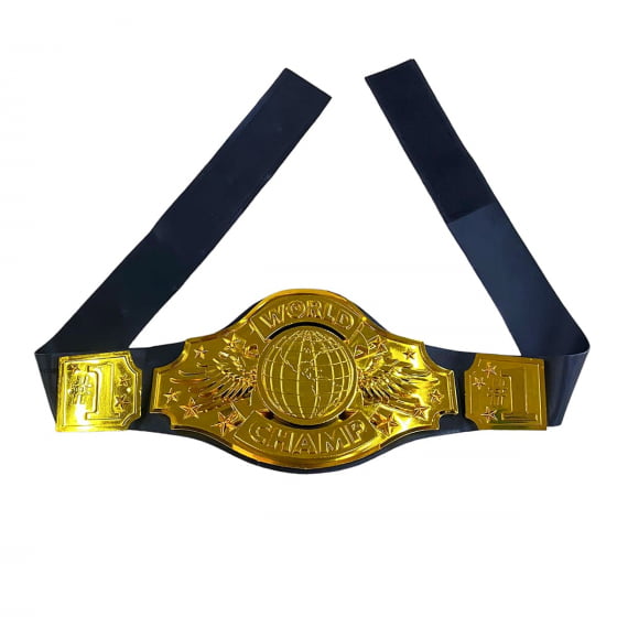 Cinturão Dourado Lutador Boxe Campeão Fantasia Carnaval