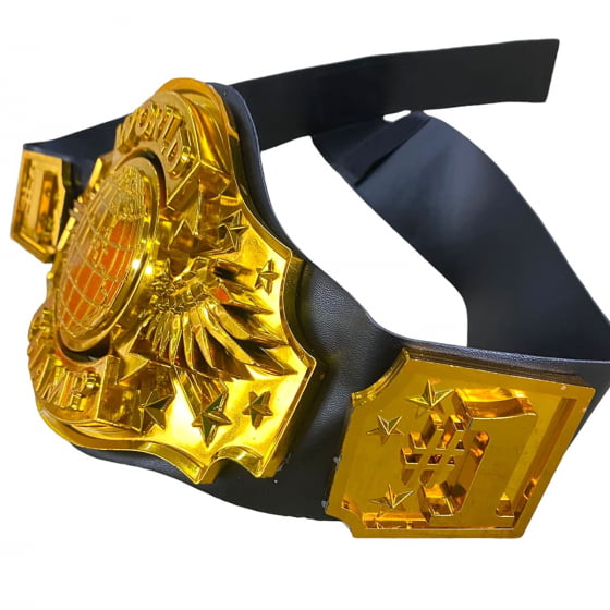 Cinturão Dourado Lutador Boxe Campeão Fantasia Carnaval