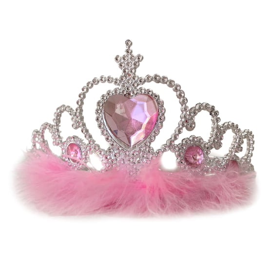 Coroa de Princesa com Plumas Marabu Acessório para Fantasia