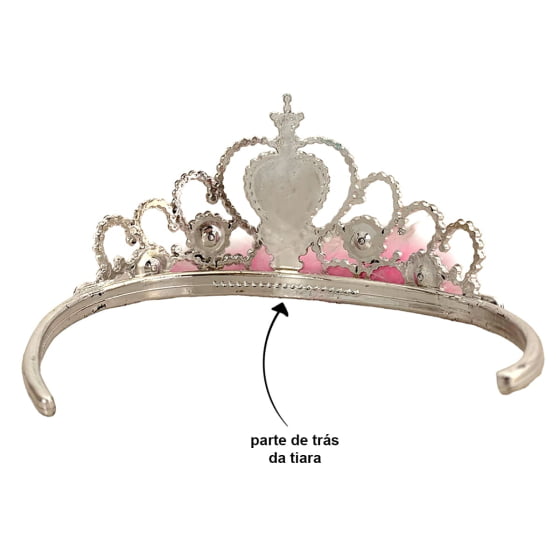 Coroa de Princesa com Plumas Marabu Acessório para Fantasia
