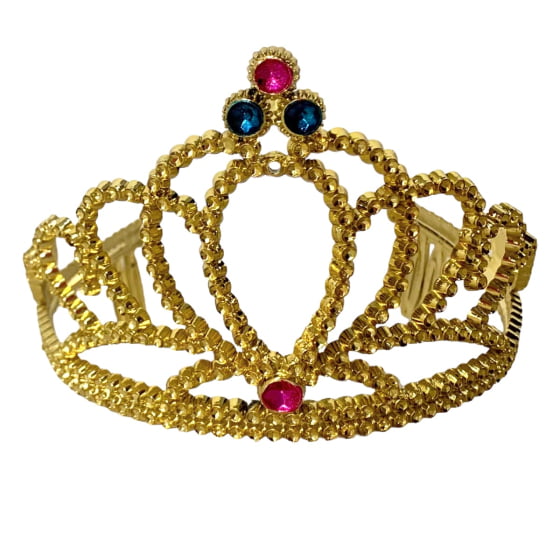 Coroa de Princesa Dourada Acessório de Fantasia