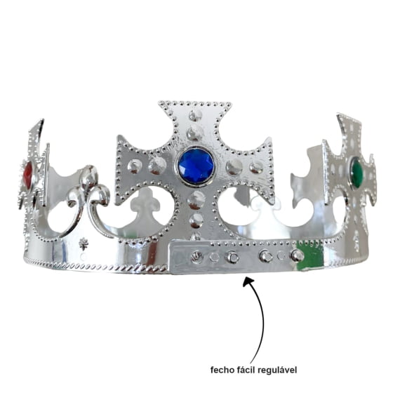 Coroa Plástica de Rei Acessório Fantasia