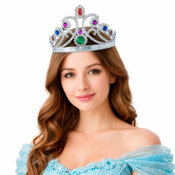 Coroa Princesa Luxo Prata