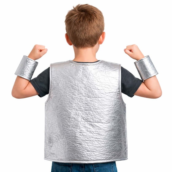 Fantasia Infantil Robô Futurista Para Meninos ou Meninas